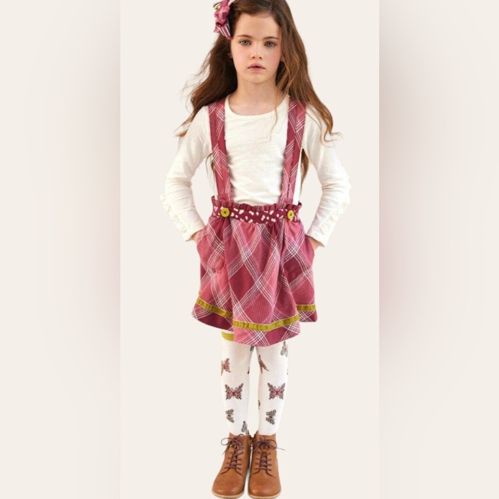 🖤NWT MATILDA JANE YOU & ME BRUSHED FLANNEL OVERALL SKIRT SIZE 12🖤